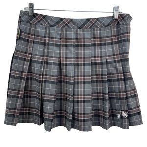 Grey Plaid Pleated Skirt - Schoolgirl Style